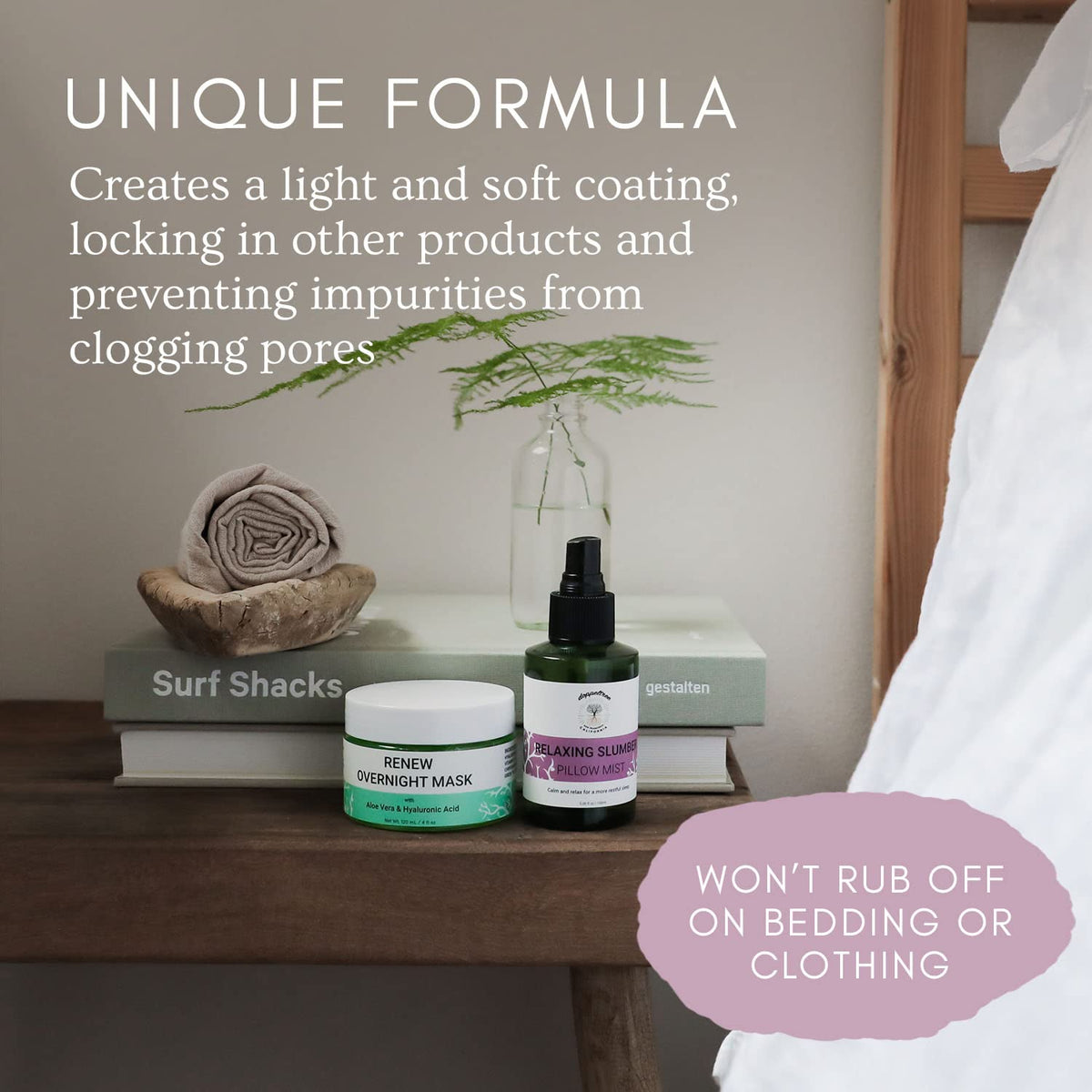 Doppeltree jar on a nightstand lifestyle scene signaling evening routine convenience