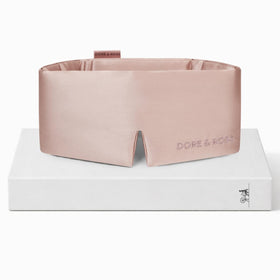 Dore & Rose front view of silk sleep mask showing blackout fit and elegance