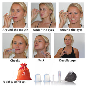 DoSensePro small cup positioned near eye and nose area demonstrating gentle precision