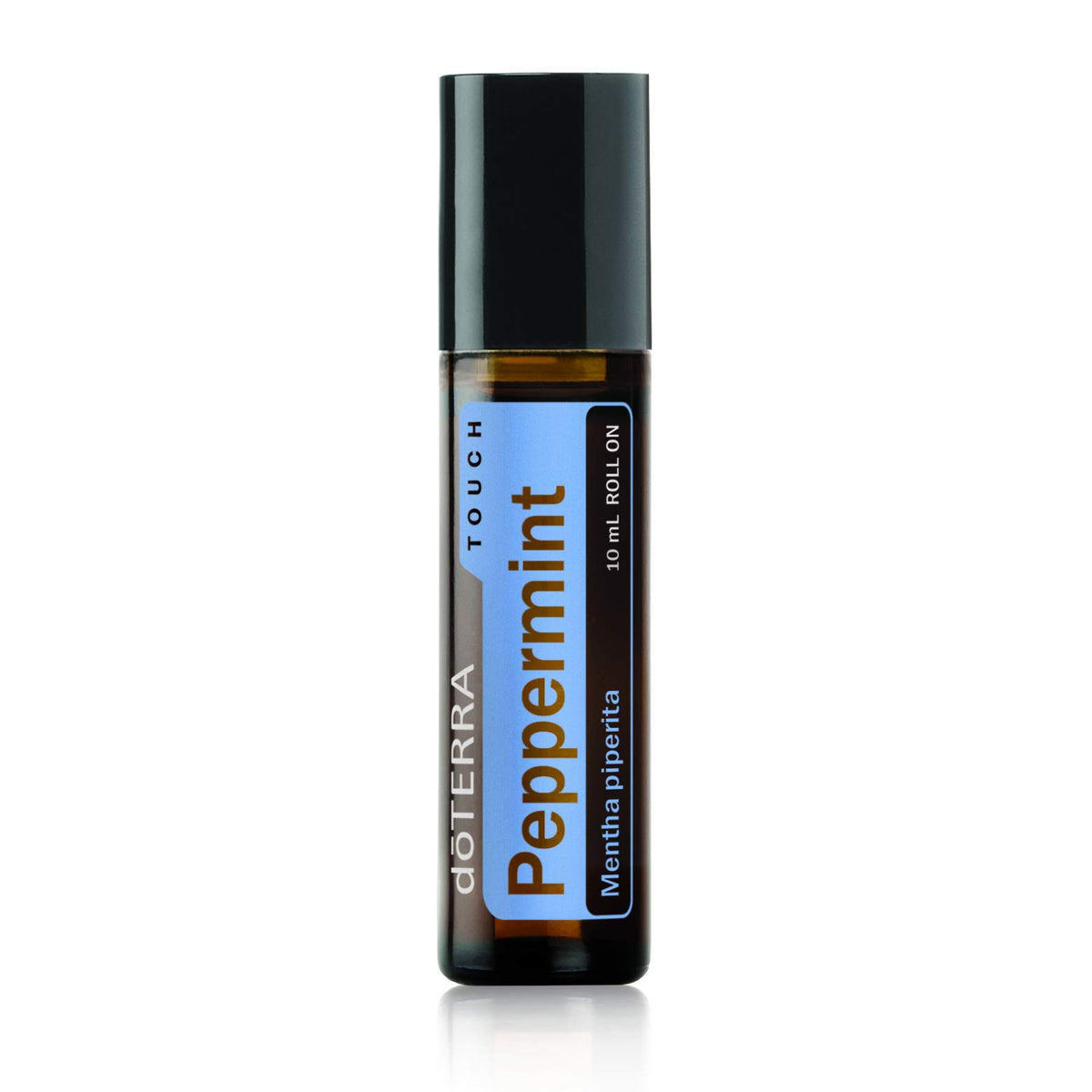doTERRA Peppermint Touch front packaging showing slim roll-on for easy use
