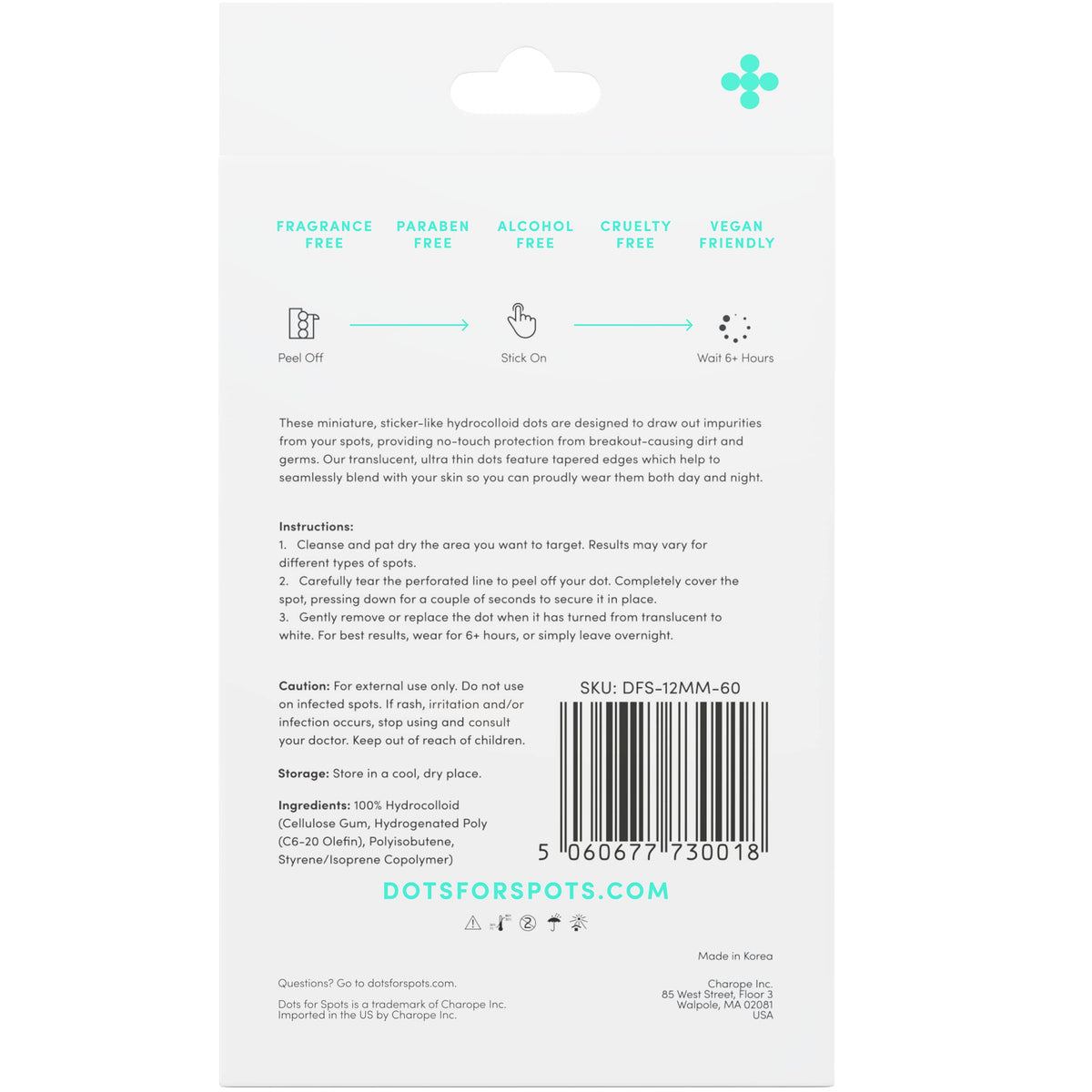 Dots for Spots patch worn overnight in nighttime skincare setting