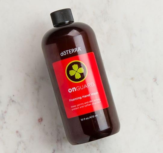 doTERRA foam soap in dispenser for washing hands, gentle cleansing benefit