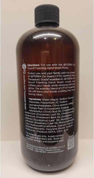 doTERRA refill next to common items for scale, shows practical 16 oz volume