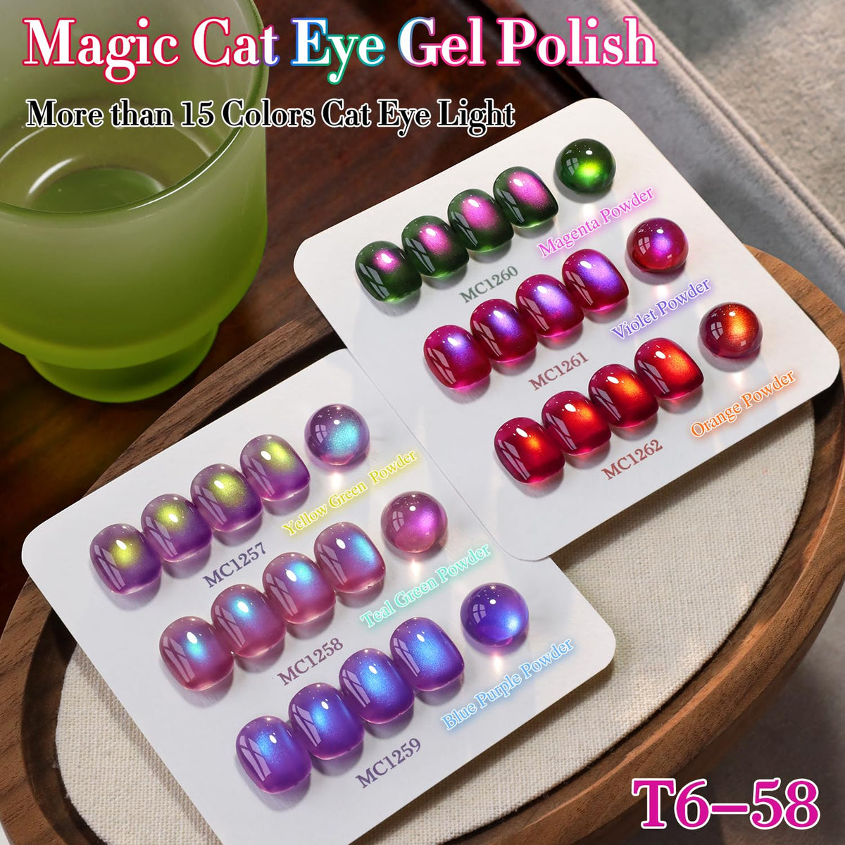 Double Rhythm magnet held over wet polish demonstrating cat eye reflection for dramatic nail art