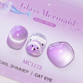 Double Rhythm bottle close-up showing shimmer texture and smooth pigment for vivid finish