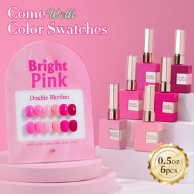 Double Rhythm bottle label closeup highlighting shade name and easy identification benefit