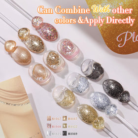 Double Rhythm bottles lined up side view, shows uniform full-size 15ml set