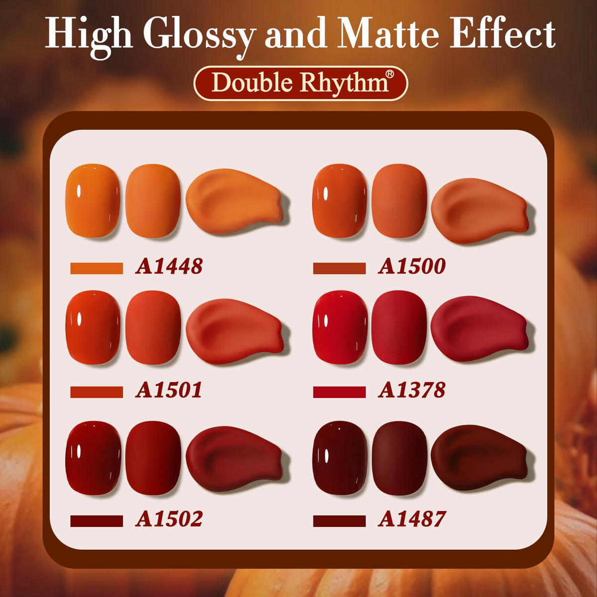 Double Rhythm six bottles lined up side view showing uniform color for refills