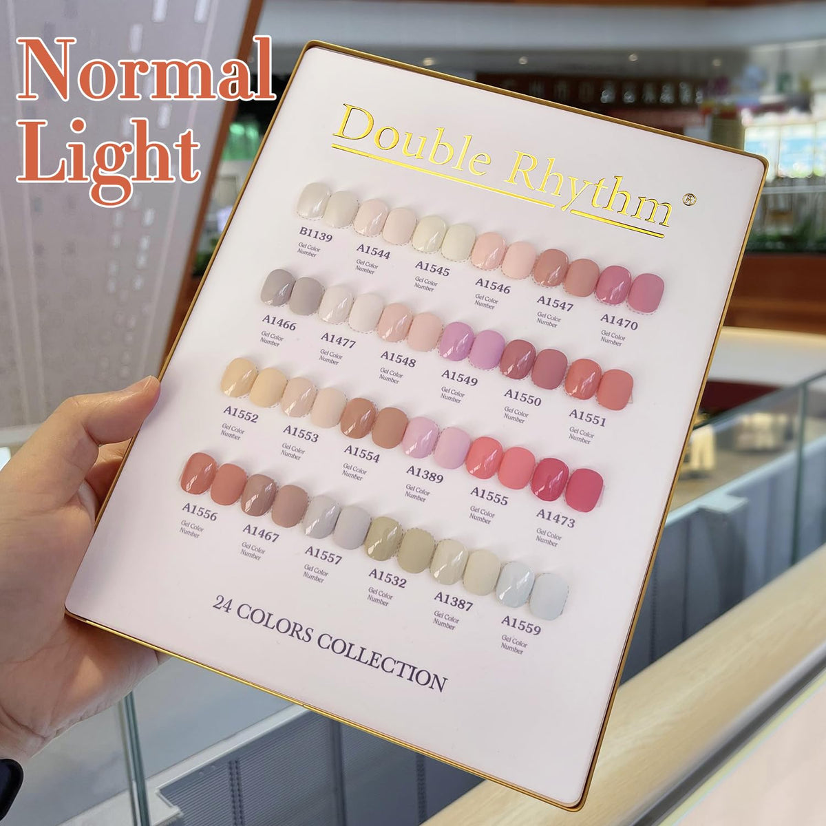 Double Rhythm brush and stroke detail on nail tip benefit: smooth, streak-free application