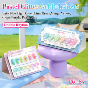 Double Rhythm brush stroke swatch showing smooth glitter payoff and coverage