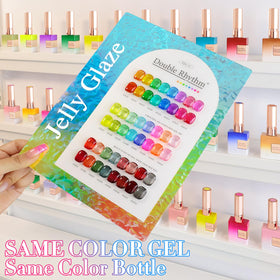 Double Rhythm brush stroke swatch showing sheer jelly coverage
