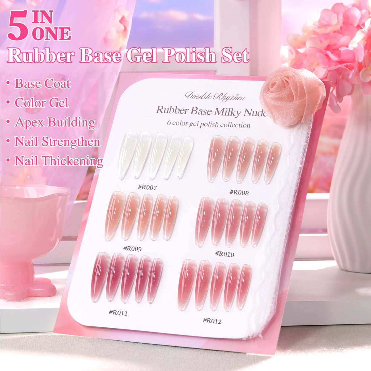 Double Rhythm brush stroke texture showing milky nude to purple color payoff benefit