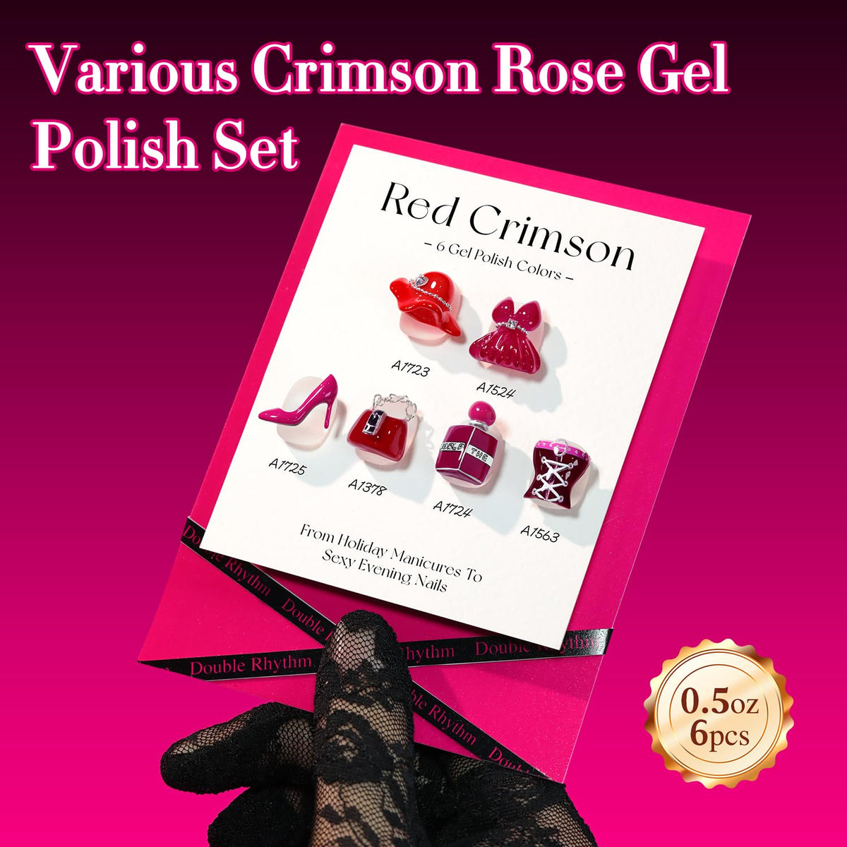 Double Rhythm brush stroke texture of burgundy cherry rose purple demonstrating smooth even color payoff