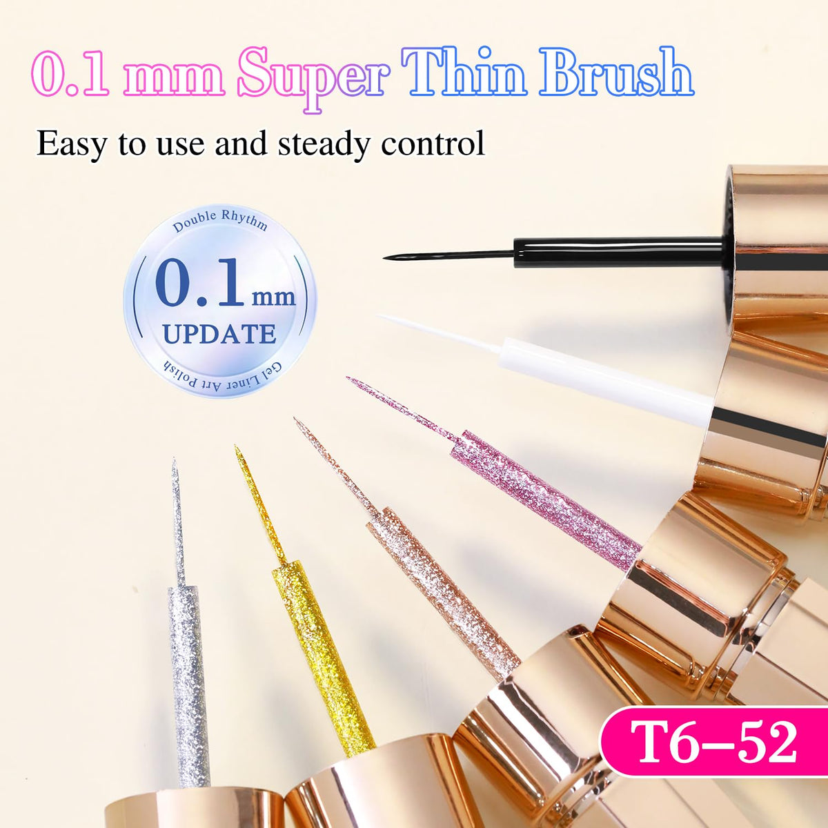 Double Rhythm brush tip detail showing fine-point application benefit