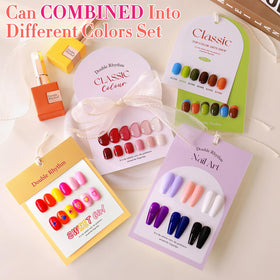 Double Rhythm builder gel being applied to nail providing added strength