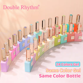 Double Rhythm base building and top gel bottles for structure and shine
