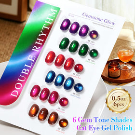 Double Rhythm cat-eye magnet effect creating holographic stripe benefit