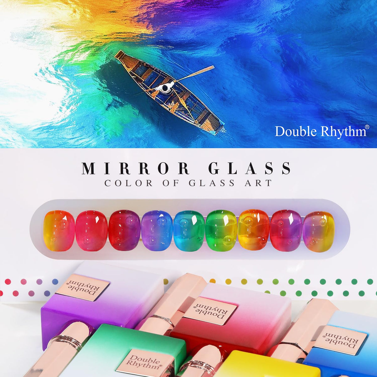 Double Rhythm color swatch on hand demonstrating vibrant jelly finish and true-to-bottle pigmentation