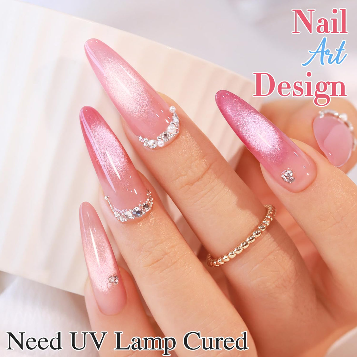 Double Rhythm finished manicure on hands in lifestyle scene showing wearable elegance