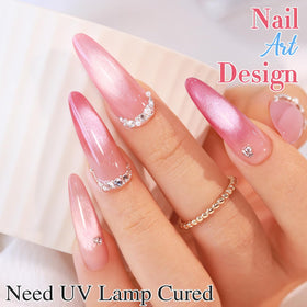 Double Rhythm finished manicure on hands in lifestyle scene showing wearable elegance