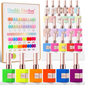 Double Rhythm front packaging showing all 28 bottles and vibrant neon colors