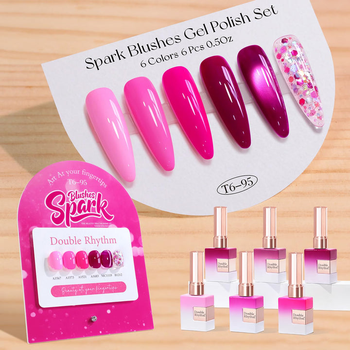 Double Rhythm front packaging showing coordinated pink blush set and benefit of matching shades