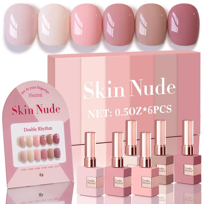 Double Rhythm front packaging showing six 15ml bottles and set benefit of cohesive shades