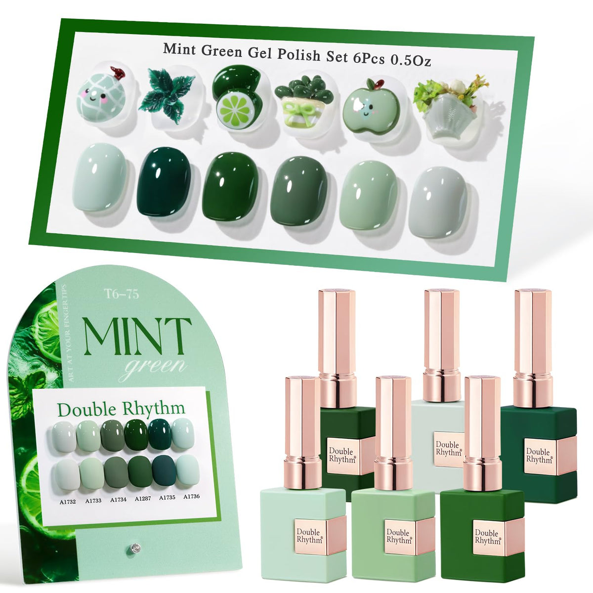 Double Rhythm front packaging showing full gel polish set and color consistency benefit