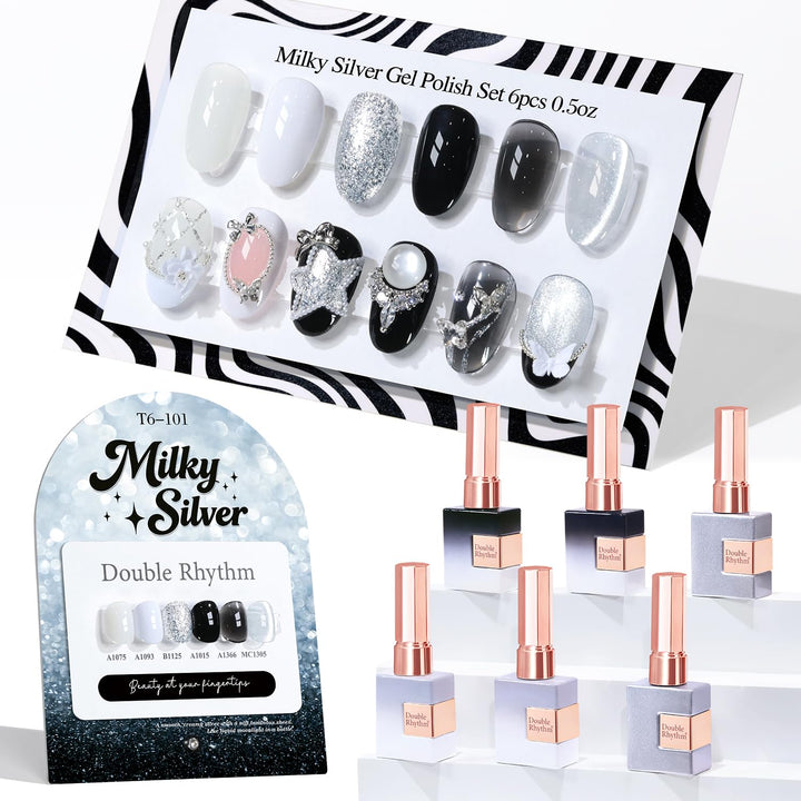 Double Rhythm front packaging showing all six bottles and colors for quick selection