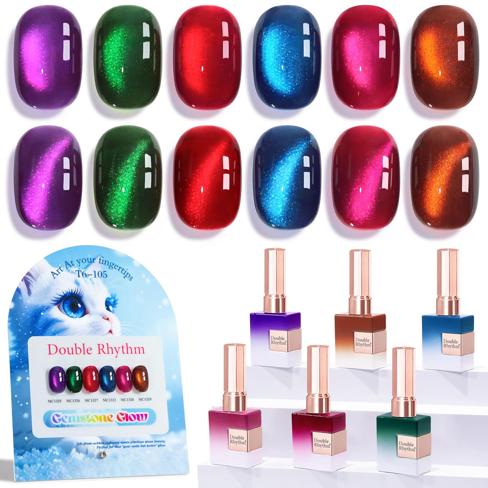 Double Rhythm front packaging showing six identical bottles and kit benefits