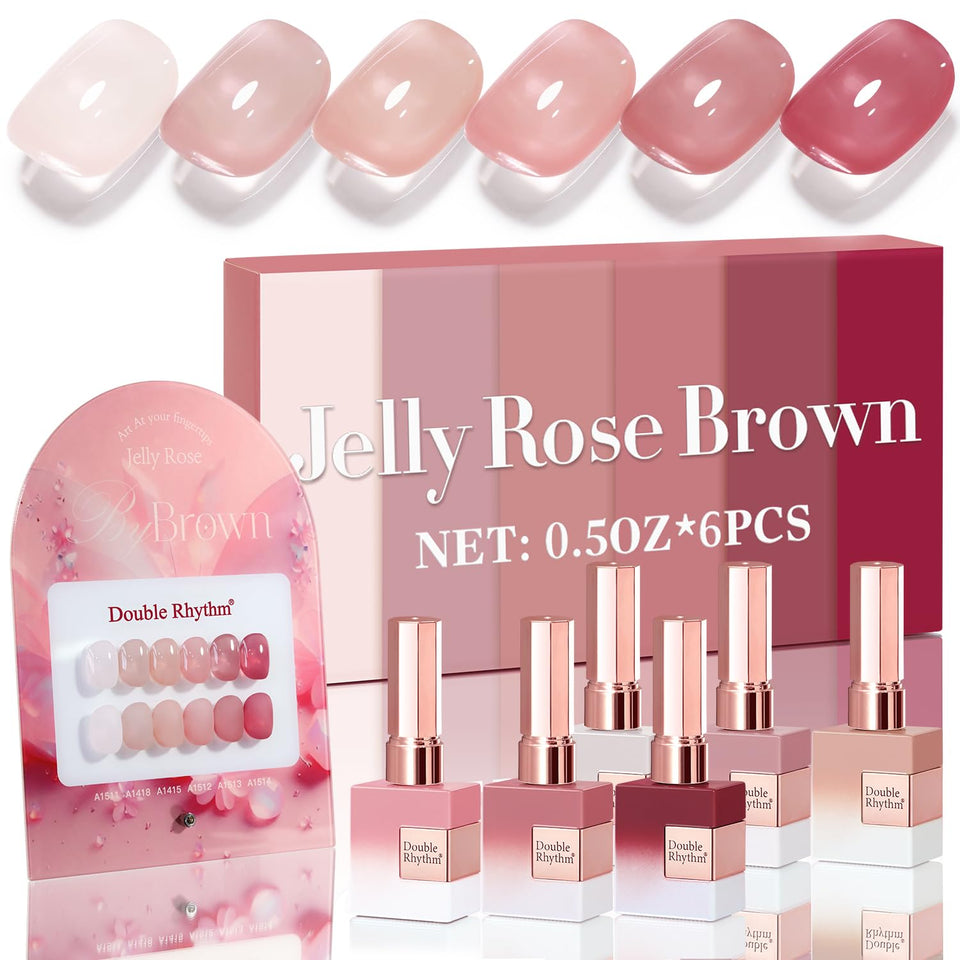 Double Rhythm front packaging showing six jelly-translucent bottles for easy selection