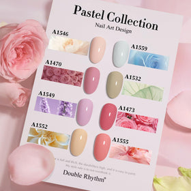 Double Rhythm gel texture on palette showing creamy finish benefit: highly pigmented coverage