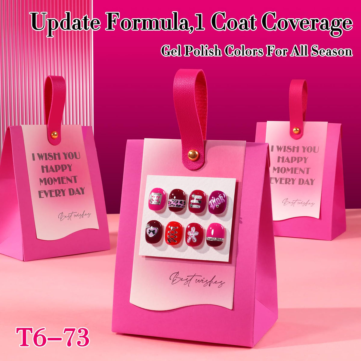 Double Rhythm glossy cured finish on nails highlighting high shine and flawless coverage benefit