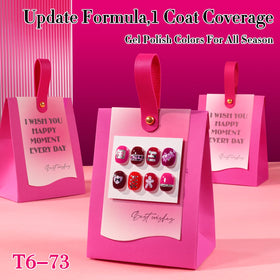 Double Rhythm glossy cured finish on nails highlighting high shine and flawless coverage benefit