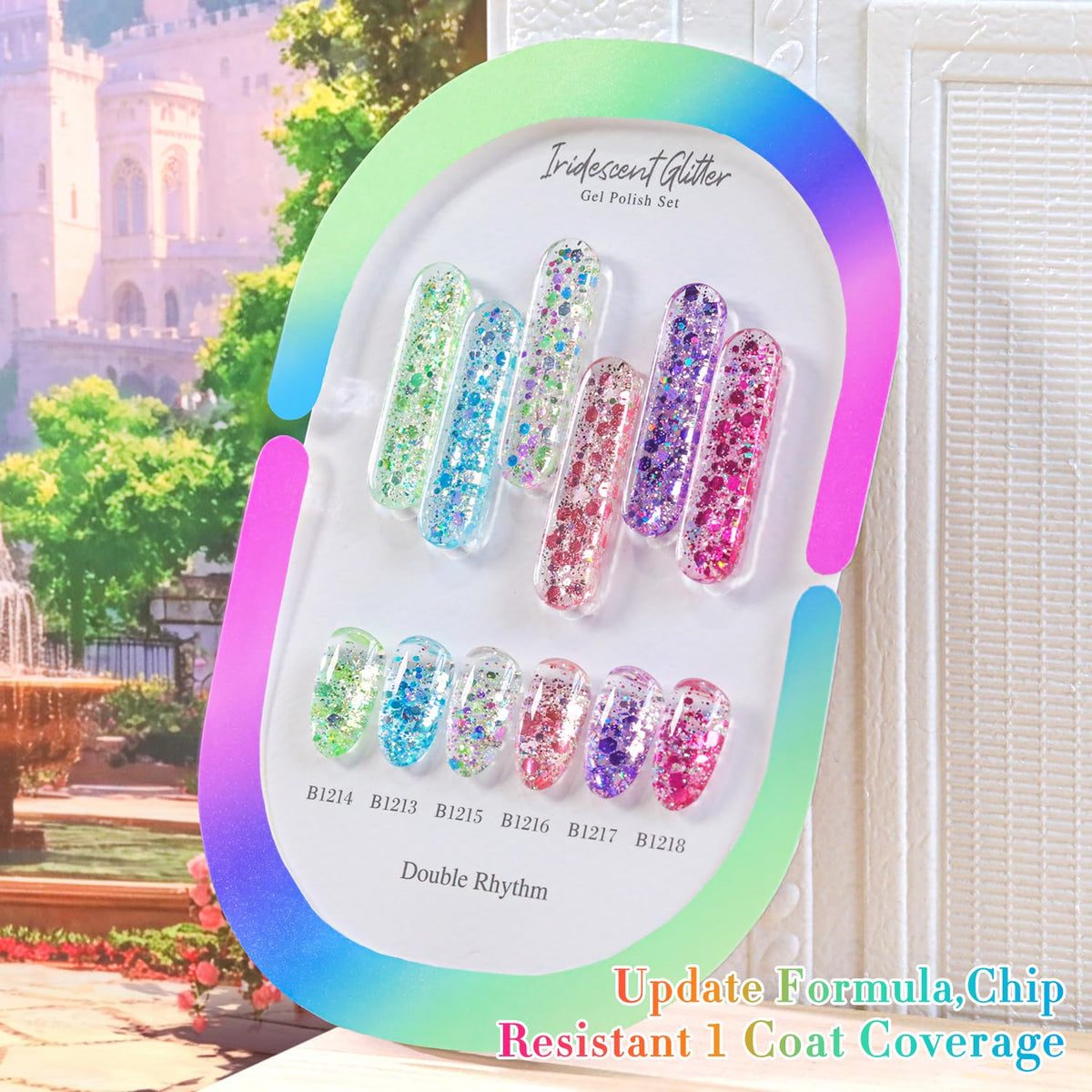 Double Rhythm glossy finished nails lifestyle shot showing salon-quality shine and depth
