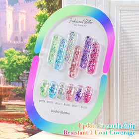 Double Rhythm glossy finished nails lifestyle shot showing salon-quality shine and depth