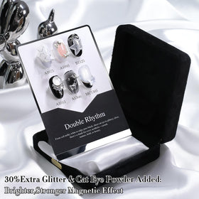 Double Rhythm at-home manicure setup with lamp and tools for DIY salon results