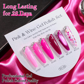Double Rhythm polish being cured under LED lamp for fast durable manicure benefit
