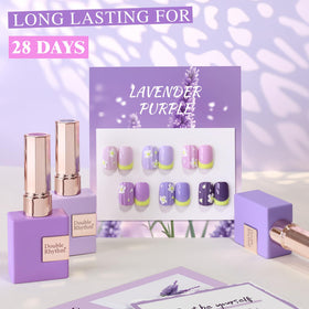 Double Rhythm polish curing under LED lamp for fast, durable finish
