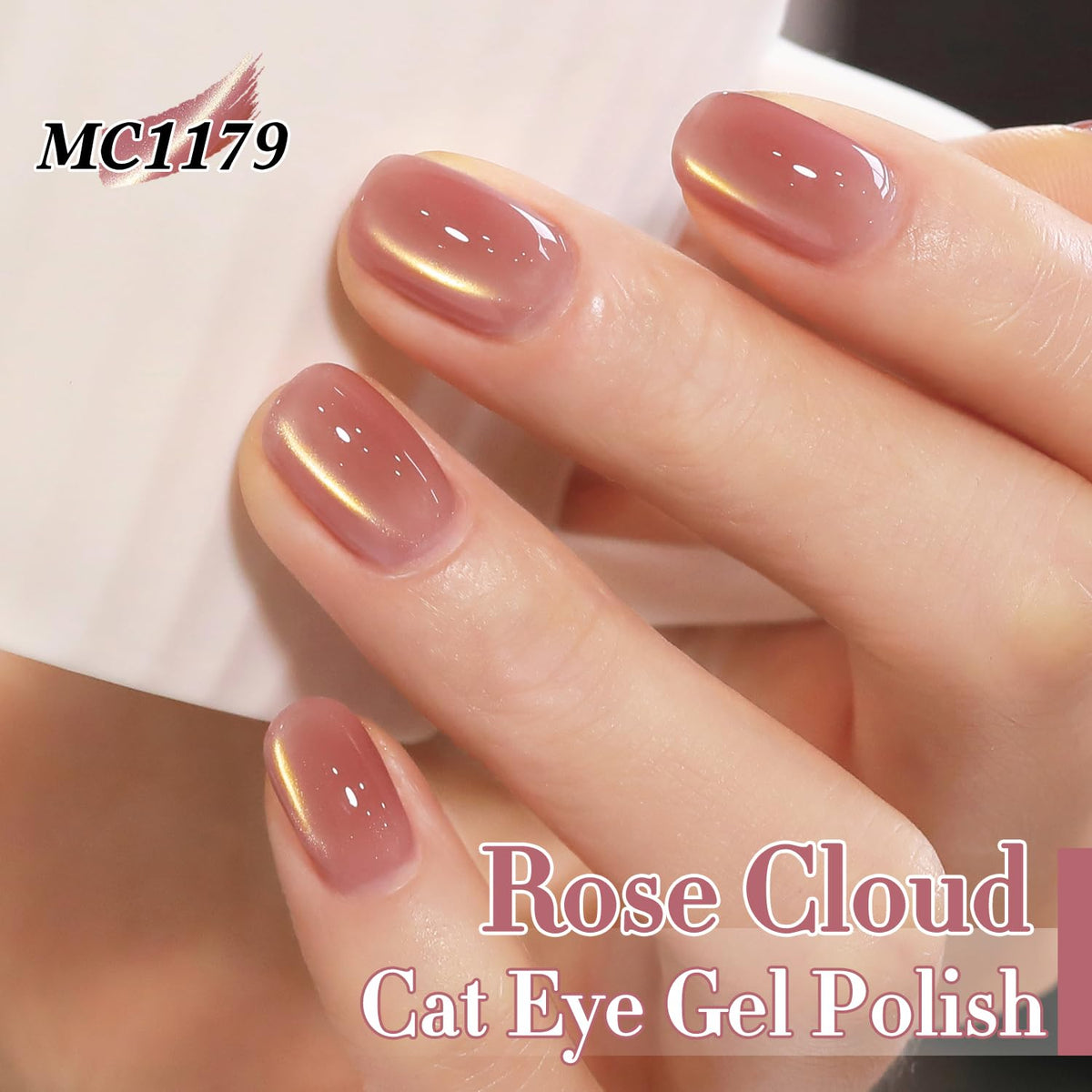 Double Rhythm magnet effect close-up showing reflective cat-eye stripe for dramatic shine