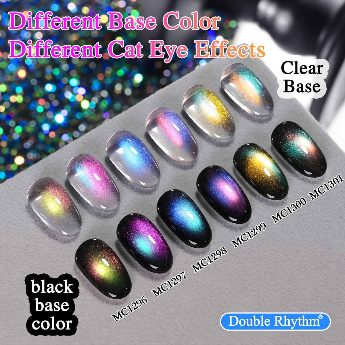 Double Rhythm magnet effect demo pulling cat-eye stripe for dramatic reflective benefit
