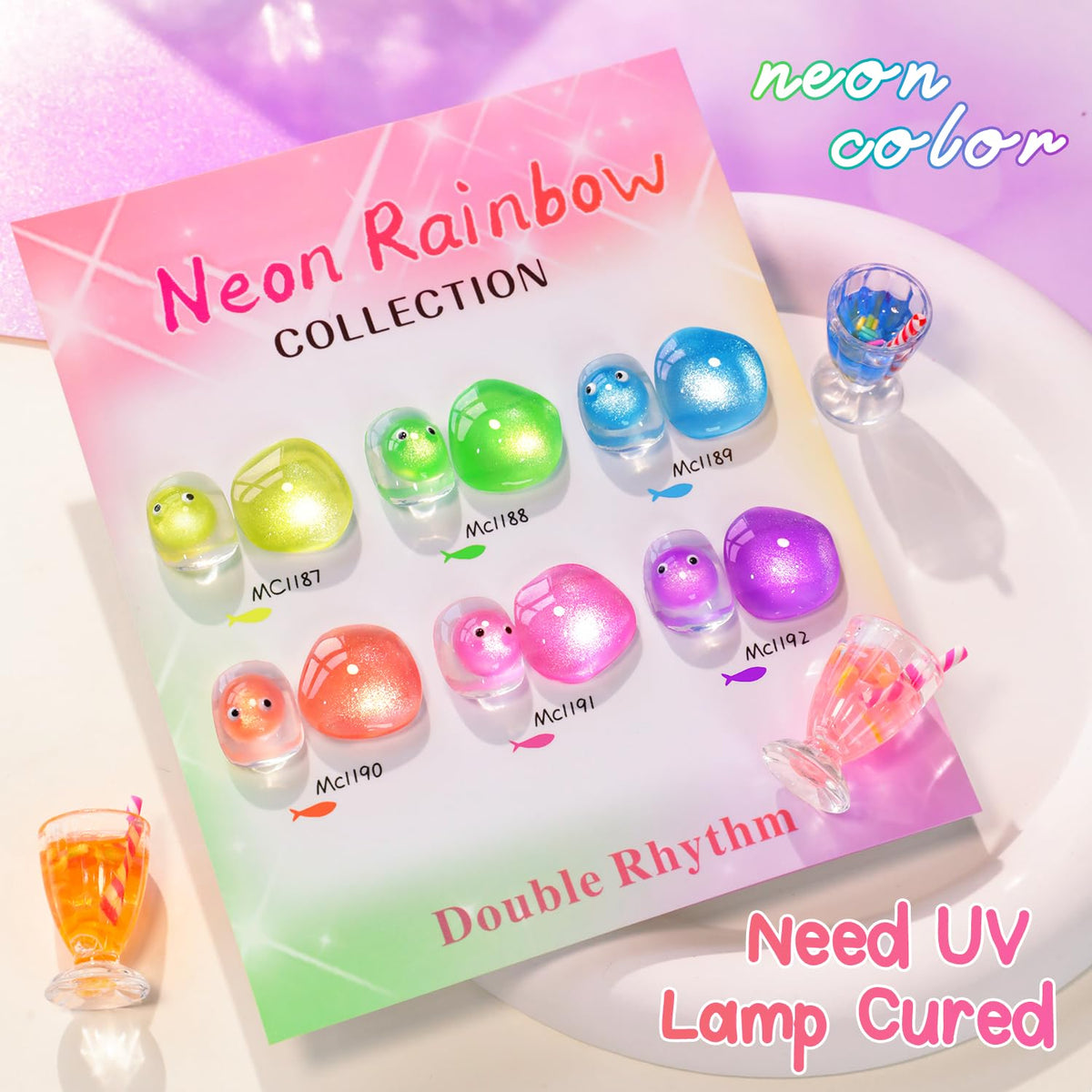Double Rhythm magnet effect demo creating reflective cat-eye benefit on nail