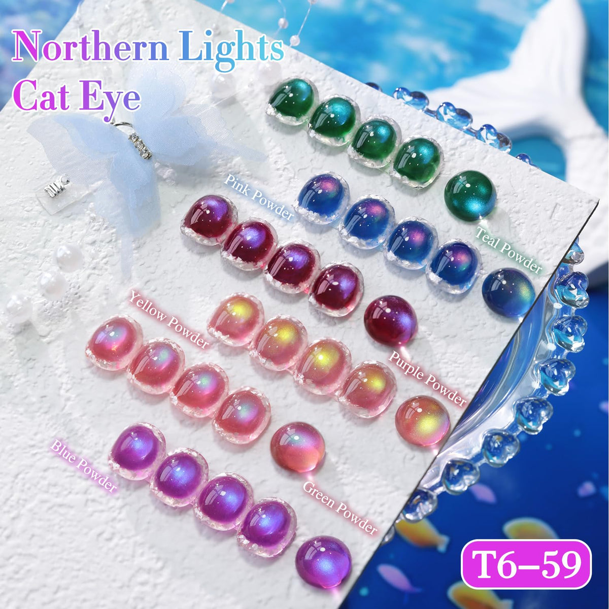 Double Rhythm magnet effect in use creating cat-eye line for dramatic holographic detail