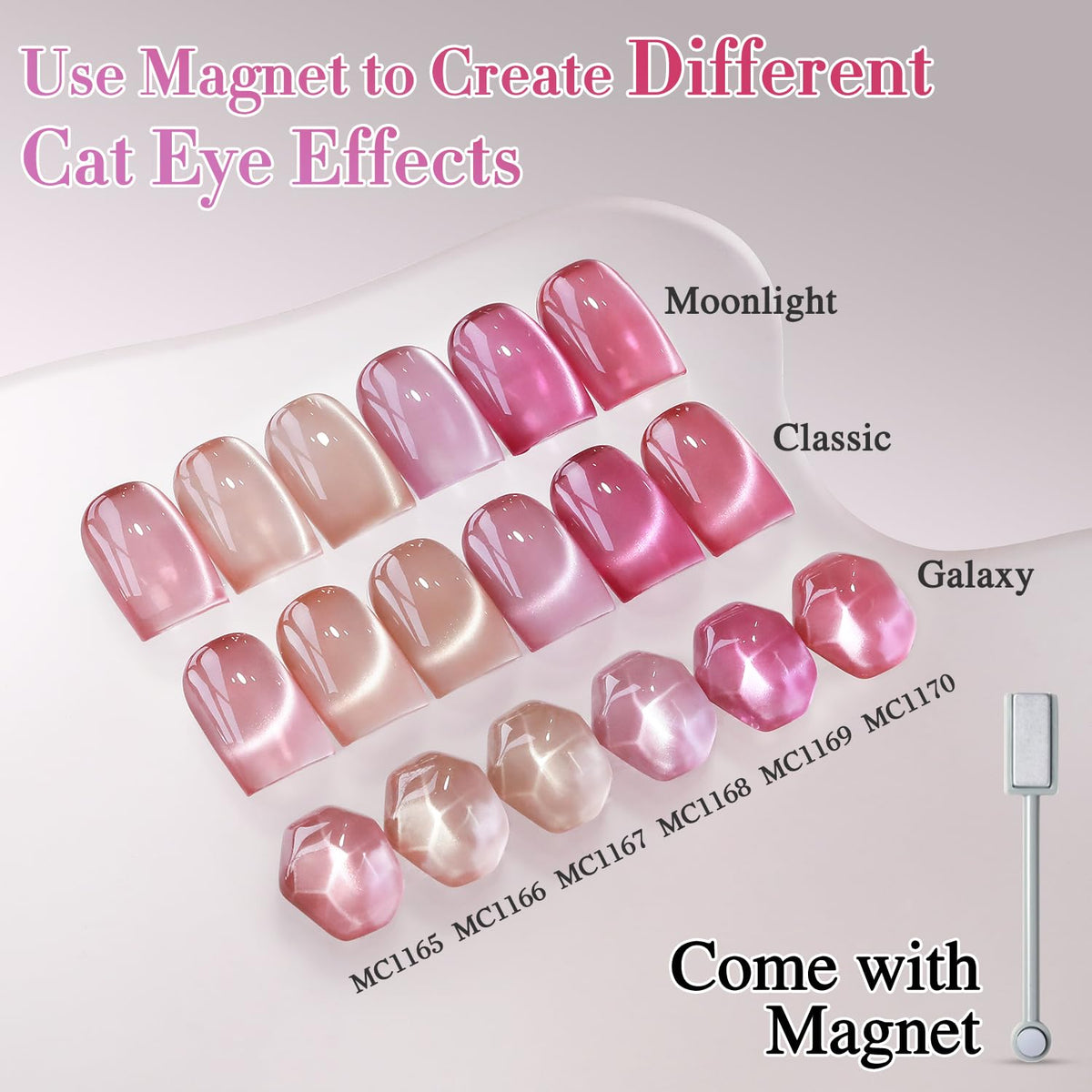 Double Rhythm magnetic wand detail ready to create reflective cat eye lines for precise art
