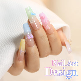 Double Rhythm nail artist using polish for a layered design showing ease of use benefit