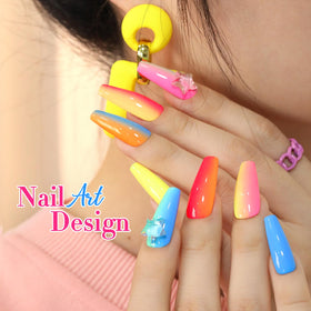Double Rhythm polish being applied to nail demonstrating easy at-home use