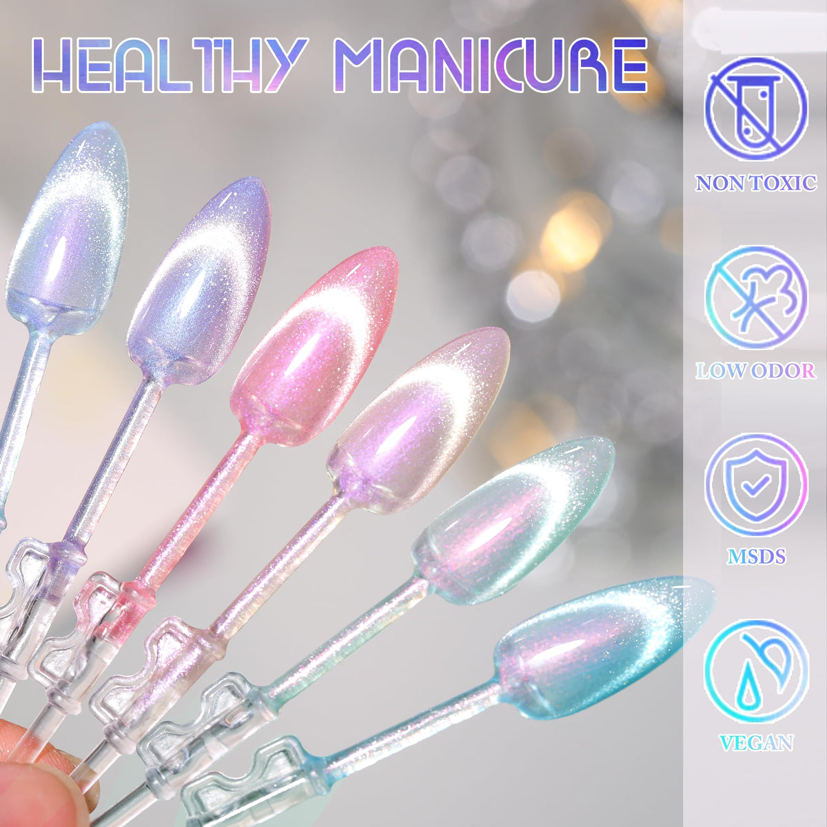 Double Rhythm applied on nails showing finished look and salon-quality shine