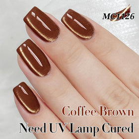 Double Rhythm nails in use on hand illustrating cat-eye effect, showcases real-wear appearance