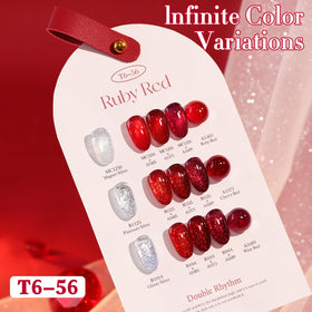 Double Rhythm gel polish applied on hands in use showing long-lasting shine ideal for events