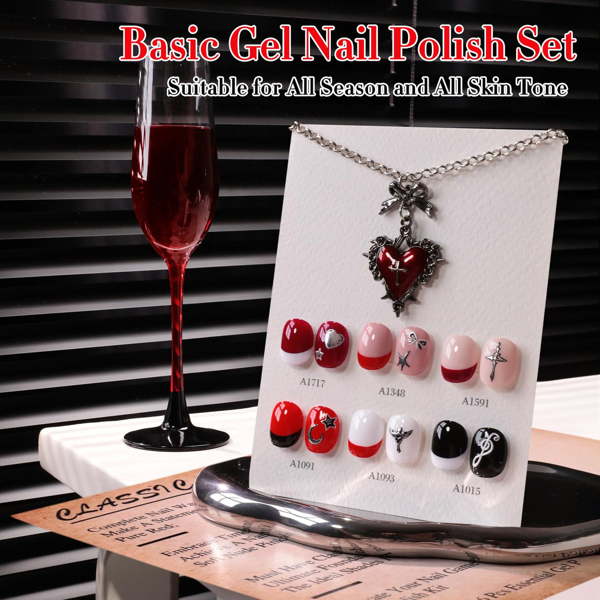 Double Rhythm on-model nails displaying glossy finish and long-wear look